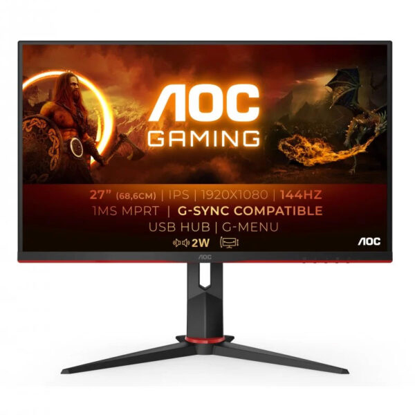 Monitor AOC Gaming 27G2U 27'' LED IPS FullHD 144Hz G-Sync Compatible Usado