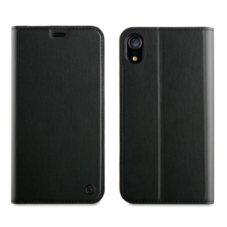 Funda Muvit Folio con Función Soporte y Tarjetero para Apple iPhone XR negra
