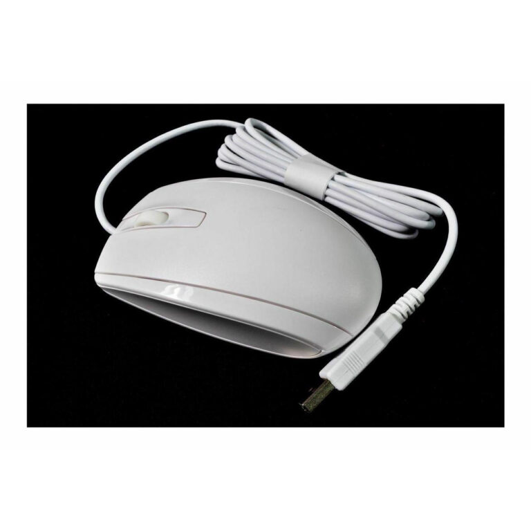 Ratón USB HP 904368-001 con cable optico color blanco