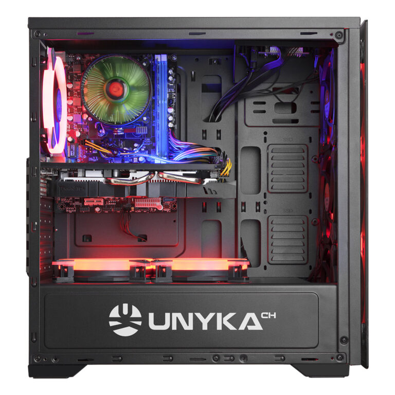 Caja Gaming PC Unykach Armor EVO RGB negra