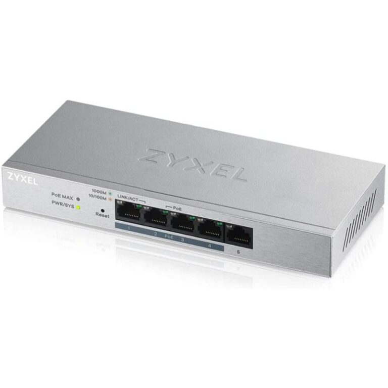 Zyxel GS1200-5HP v2 Switch Gestionado 5 Puertos Gigabit Ethernet PoE **Embalaje dañado, producto nuevo**