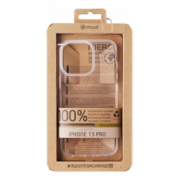 Funda Muvit for Change para Apple iPhone 13 Pro recycletek transparente