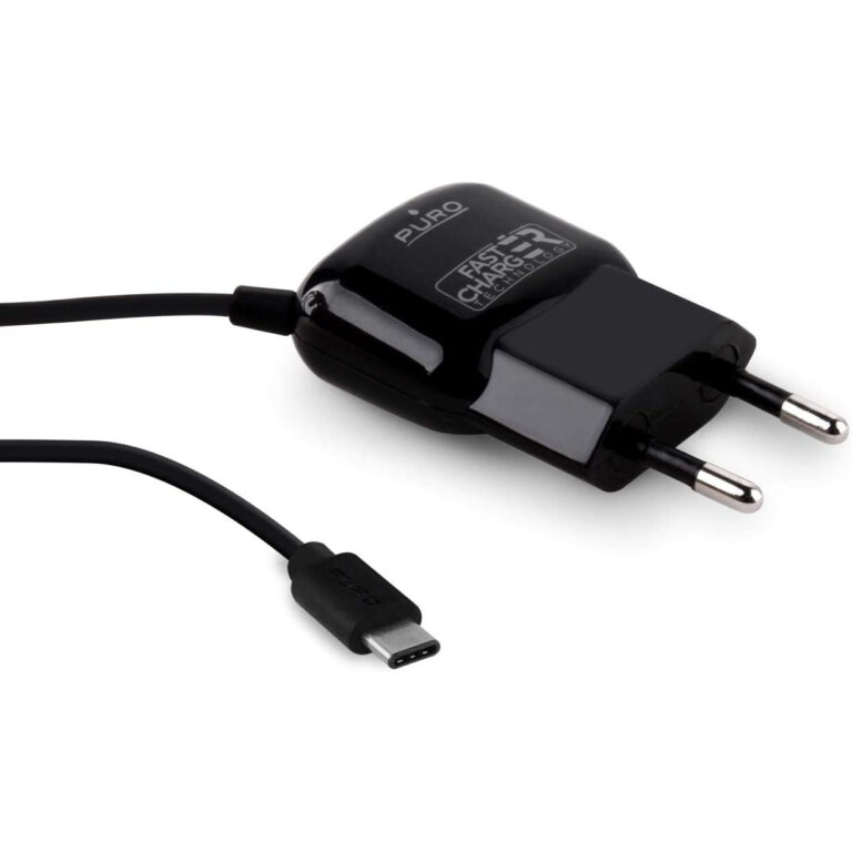 Cargador Puro Mini Rápido Tipo-C 3A color Negro
