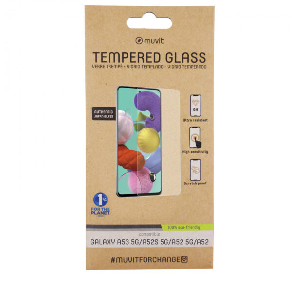 Protector pantalla Muvit for change Samsung Galaxy A53/A52/A52S vidrio templado - Imagen 2