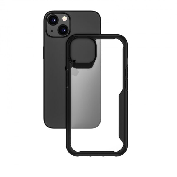 Funda Muvit for Change Shockproof 2m para Apple iPhone 13 transparente/negra - Imagen 4