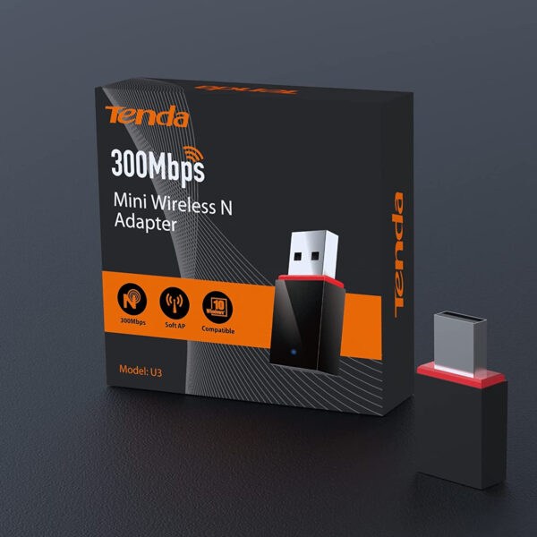 Tenda U3 Adaptador USB WiFi 300Mbps - Imagen 6