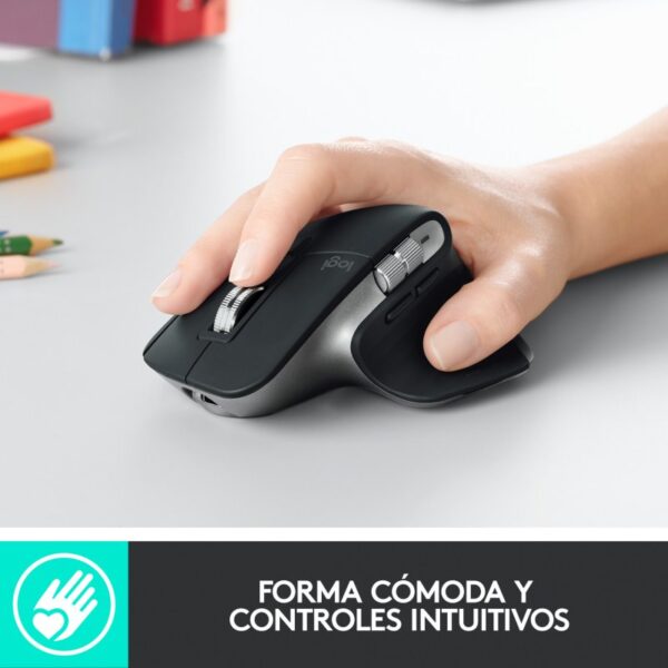 Logitech MX Master 3 Ratón Inalámbrico para Mac 4000DPI Gris Espacial Usado - Imagen 8