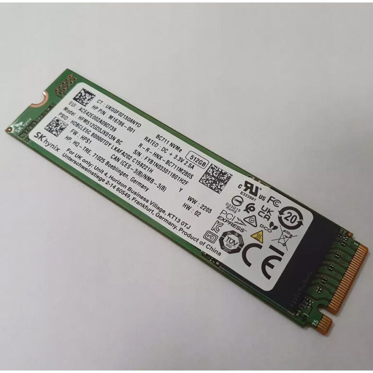 Unidad de estado solido SSD SK Hynix 512GB PCI-E M.2 2280 NVMe