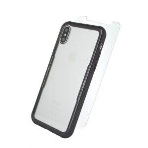 Pack Muvit Apple iPhone XS/X funda Cristal transparente + protector (NUEVO)