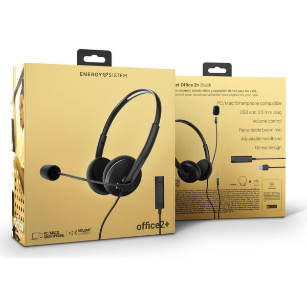 Auriculares Energy System USB Office 2+ Negro - Imagen 7