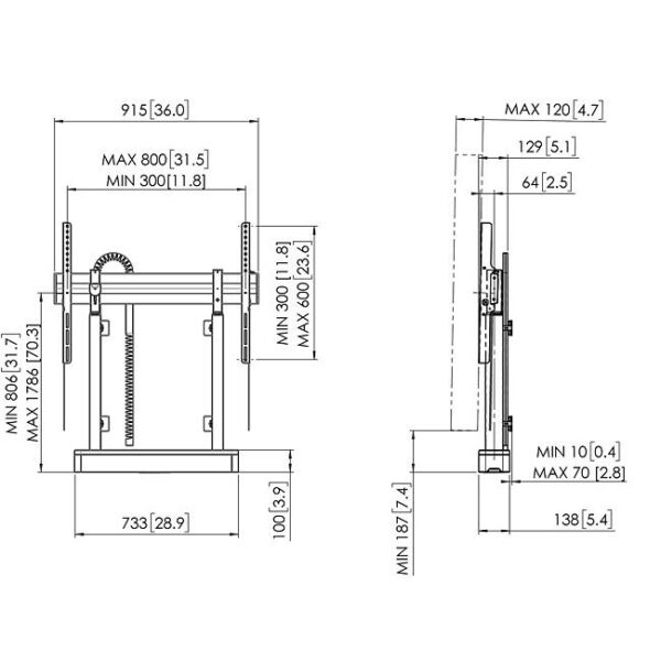 Vogels Soporte para Monitor Rise 2005 Motorizado hasta 86'' Usado - Imagen 4