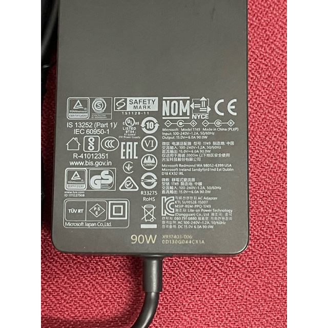 Microsoft Surface Dock Power Supply AC Adapter 90W 15V (Non-Retail Packaging