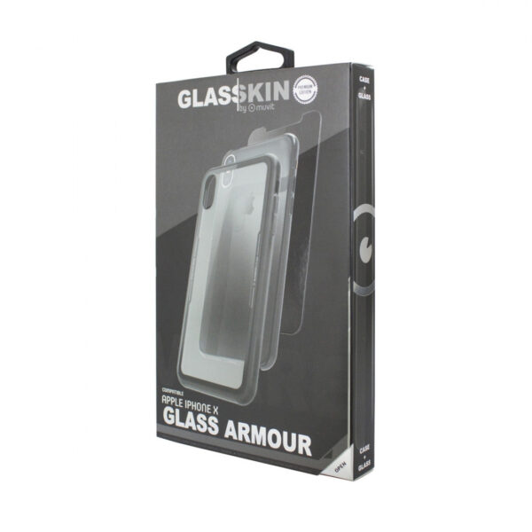 Pack Muvit Apple iPhone XS/X funda Cristal transparente + protector (NUEVO) - Imagen 2
