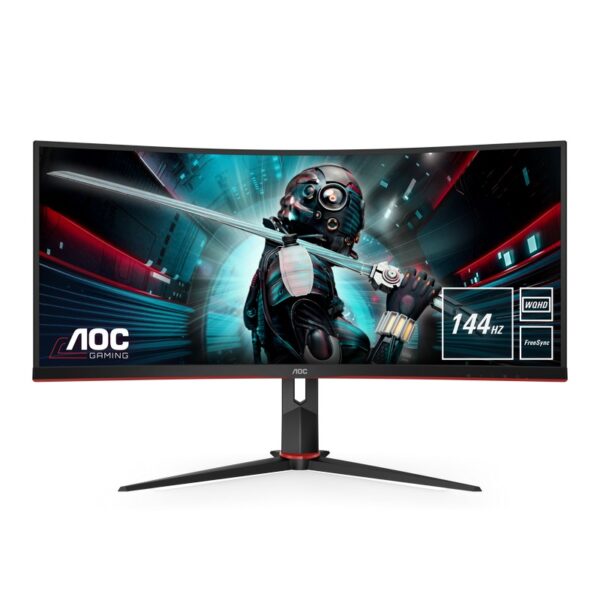 Monitor AOC CU34G2X/BK 34'' LED Wide QuadHD 144Hz FreeSync Curvo Usado