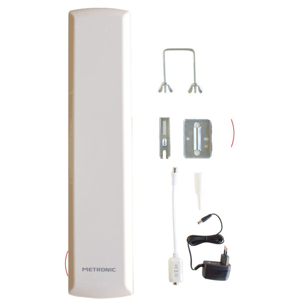 Antena Interior/Exterior TV Metronic 415980 DVB-T, UHF Ganancia 36dB Usada - Imagen 5