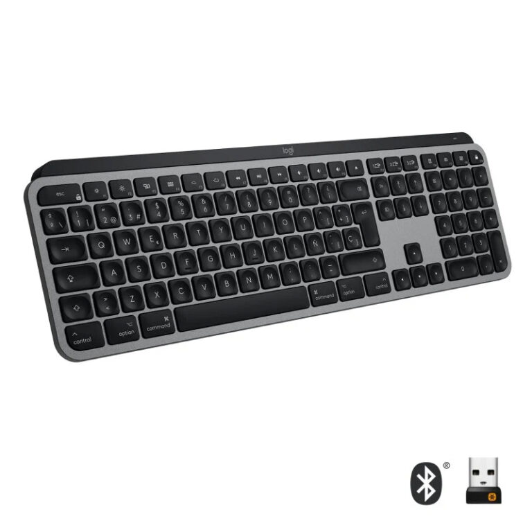 Logitech MX Keys Teclado Inalámbrico Retroiluminado para Mac/iPad Gris español(ñ) Usado **Sin embalaje original**