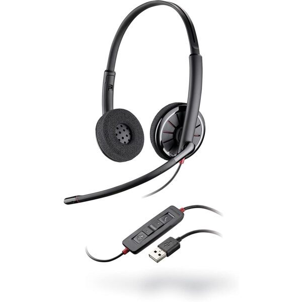 Auriculares Plantronics Blackwire C320M USB negro Usado **Sin embalaje original**