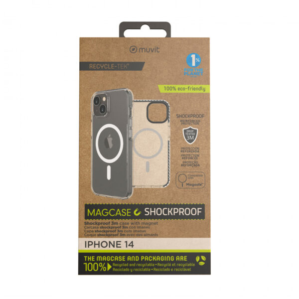 Funda Muvit for Change recycletek Magsafe shockproof 3m compatible con iPhone 14 - Imagen 5