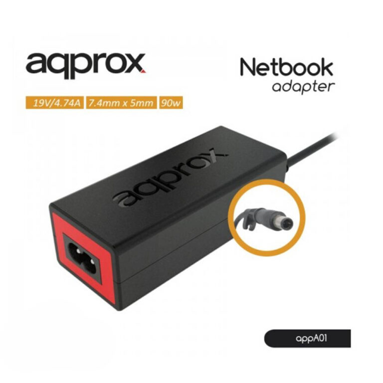 Cargador Portátil Universal Approx APPA01 90W Negro para HP