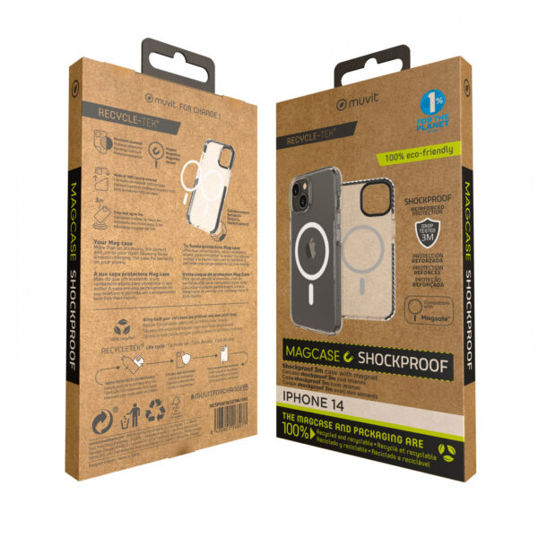 Funda Muvit for Change recycletek Magsafe shockproof 3m compatible con iPhone 14 - Imagen 6