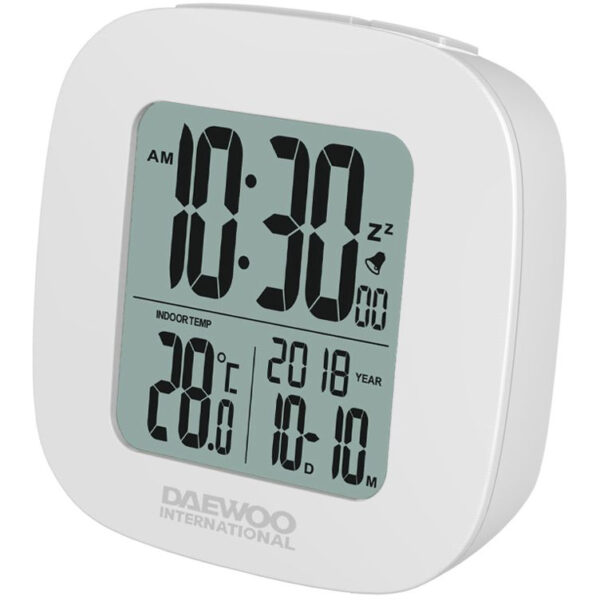 Reloj Despertador digital Daewoo DCD-26W Blanco (NUEVO)