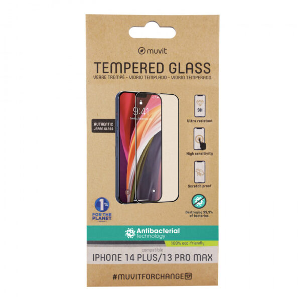 Muvit protector pantalla Apple iPhone 14 Plus/Iphone 13 Pro Max vidrio templado - Imagen 2