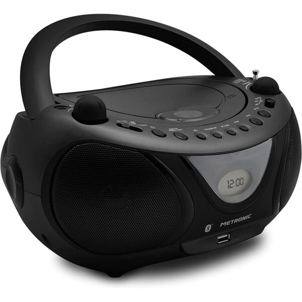Radio Metronic 477135 portátil BT,Radio AM/FM, lector CD, USB 2x3W