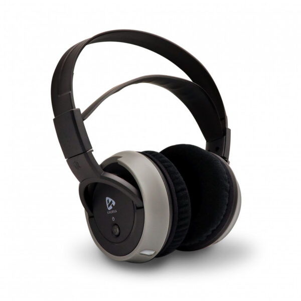 Auriculares Kaorka 474079 UHF inalámbricos alcance 70mts con base carga Usado