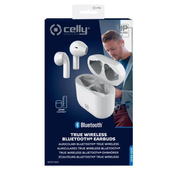 Auriculares inalámbricos Celly Mini 1 Blancos (NUEVO) - Imagen 4