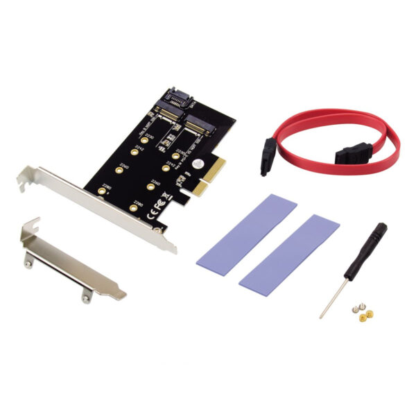 Tarjeta PCIe Conceptronic EMRICK04B  M.2 2 en 1, M.2 SATA x 1, M.2 NVMe x 1 - Imagen 2