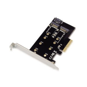 Tarjeta PCIe Conceptronic EMRICK04B  M.2 2 en 1, M.2 SATA x 1, M.2 NVMe x 1