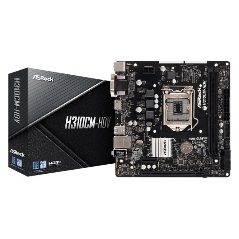 Placa Base ASRock H310CM-HDV Usado **Sin embalaje original**
