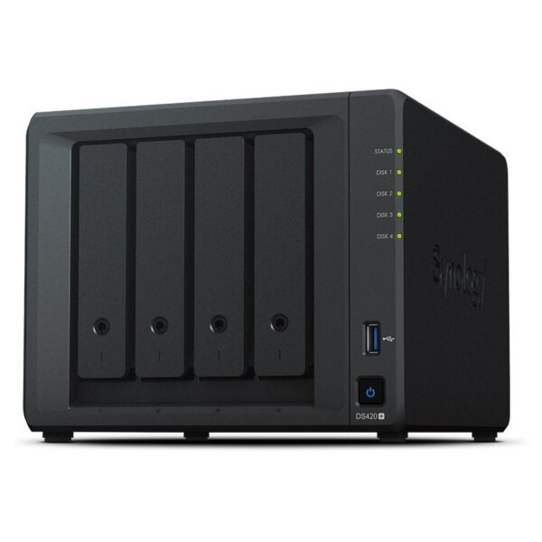 Servidor NAS Synology DiskStation DS420+ 4 Bahias Negro