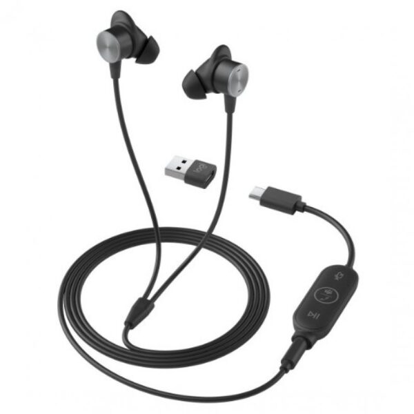 Logitech Zone Wired Earbuds Auriculares USB-C Optimizado MS Grafito - Imagen 2