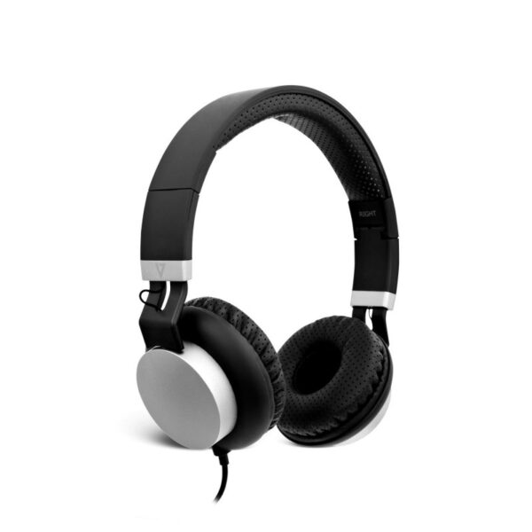 Auriculares con Micrófono V7 HA601-3EP Negro/Plata Usado **Solo cascos** - Imagen 4