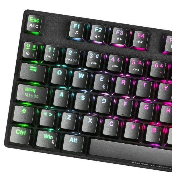 Mars Gaming MKREVOPRO Teclado Mecánico Gaming RGB Switch Azul en español (ñ) - Imagen 4