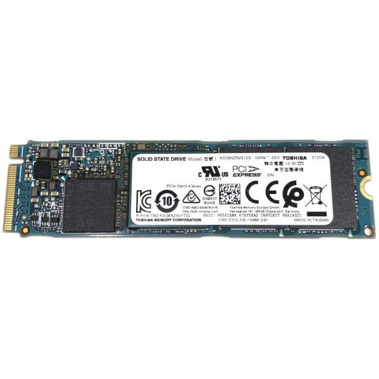 Unidad de estado SSD Toshiba XG5 512GB PCIe NVMe M.2 2280 KXG50ZNV512G Usada