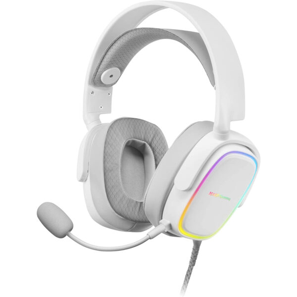 Auriculares Gaming Mars Gaming MHAXW RGB Multiplataforma+Mic extraíble Blancos