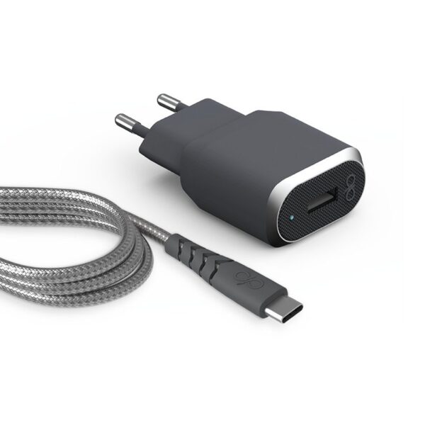 Cargador de Pared BigBen USB 2.0 a USB-C Gris