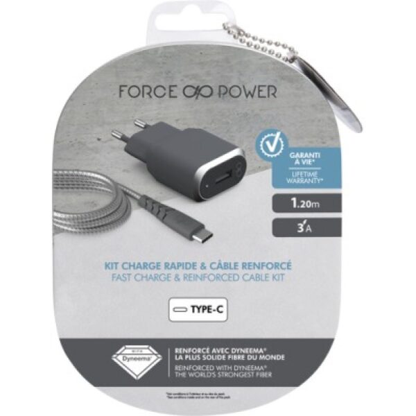 Cargador de Pared BigBen USB 2.0 a USB-C Gris - Imagen 2