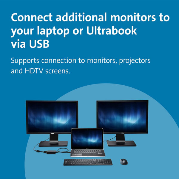 Kensington K33974EU - Adaptador Universal Multimonitor con USB 3.0 y DVI - Imagen 3