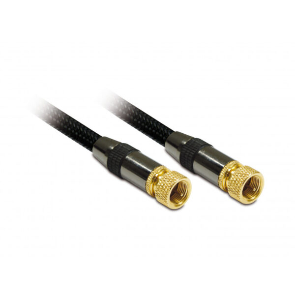 Cable coaxial Metronic 419011 toma F macho / macho 5 metros negro