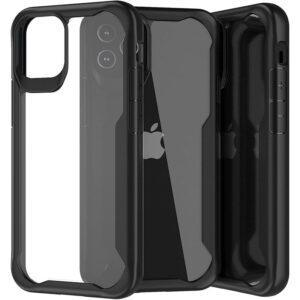Funda Muvit for Change Shockproof 2m Transparente/Negro para iPhone 12/12 Pro