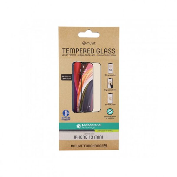 Protector de pantalla Muvit for Change marco negro para Apple iPhone 13 Mini - Imagen 2