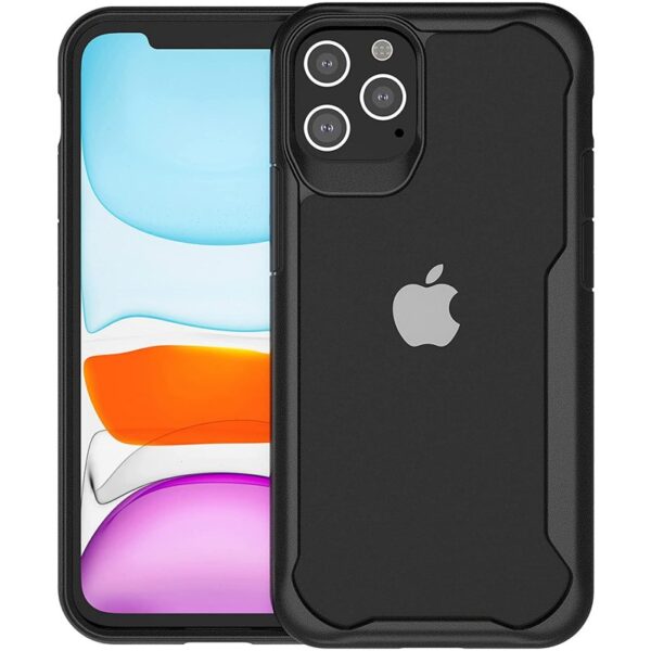 Funda Muvit for Change Shockproof 2m Transparente/Negro para iPhone 12/12 Pro - Imagen 2