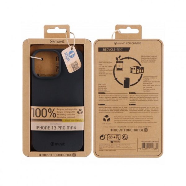 Funda Muvit for Change para Apple iPhone 13 Pro Max recycletek negra - Imagen 2