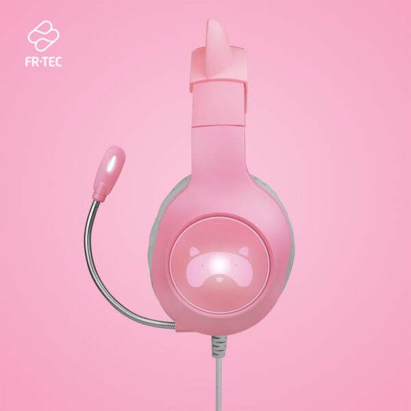 Auriculares TANOOKI Rosa con Orejas de Gato FR-TEC Multiplataforma - Imagen 4