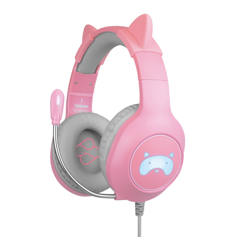 Auriculares TANOOKI Rosa con Orejas de Gato FR-TEC Multiplataforma