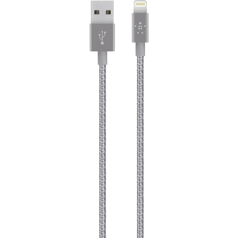 Belkin MIXIT Cable metálico de Apple a USB para iPhone 1,2m gris