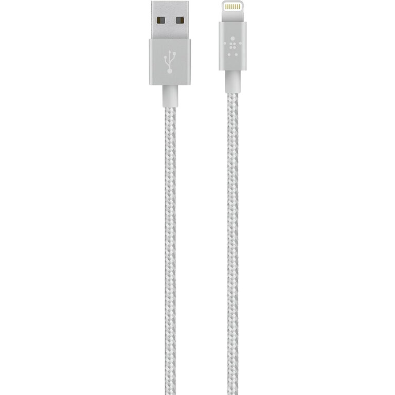 Belkin MIXIT Cable metálico de Apple a USB para iPhone 1,2m plateado